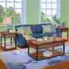 Alaterre Furniture Claremont Rustic Wood Set with Coffee Table and End Table with Drawer ANCM011174
